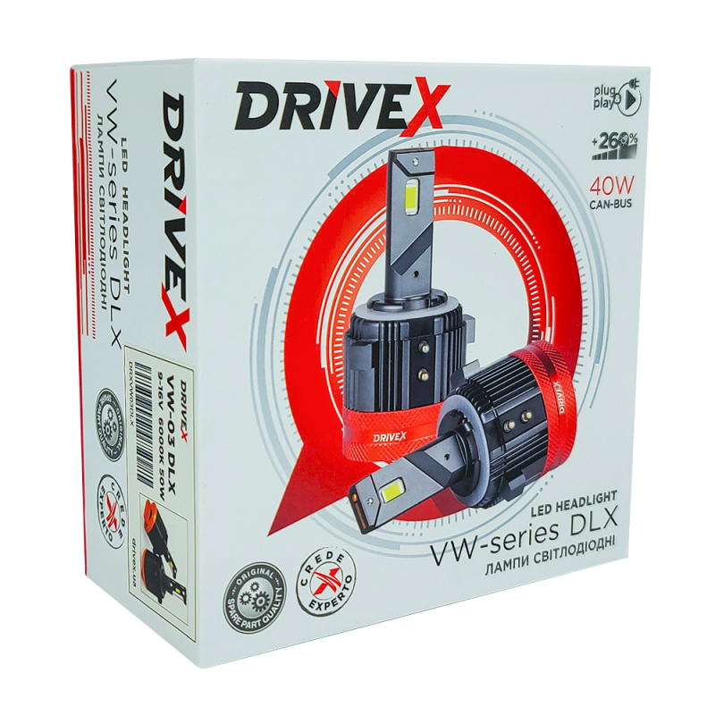 LED лампи автомобільні DriveX AL-12US H7 57W SUPER CAN 9-36V 6K