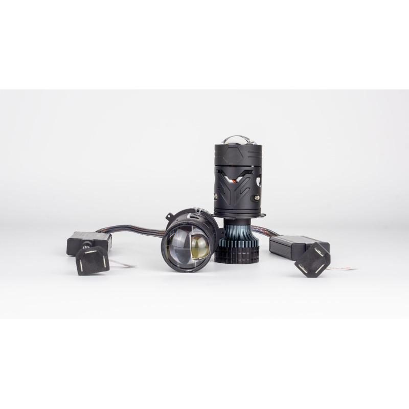 LED лампи автомобільні з лінзою SoKill LE-10 LC H4 H/L 6000K 85W/65W к-т.