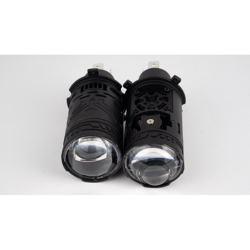 LED лампи автомобільні з лінзою DriveX LE-10 H4 Compact 6000K 45W/65W 9-36V к-т.