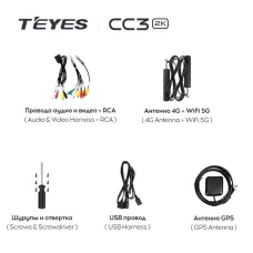Стандартна проводка для автомагнітоли CC3 Teyes