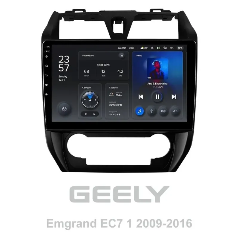 Штатна магнітола Teyes X1 2+32Gb Geely Emgrand EC7 1 2009-2016 10