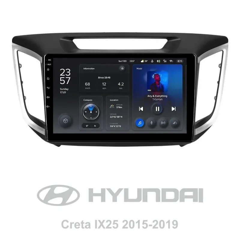 Штатна магнітола Teyes X1 2+32Gb Hyundai Creta IX25 2015-2019 10