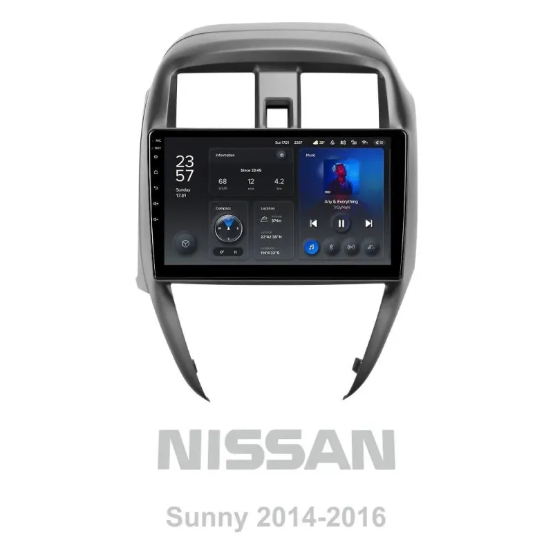 Штатна магнітола Teyes X1 2+32Gb Nissan Sunny 2014-2016 10
