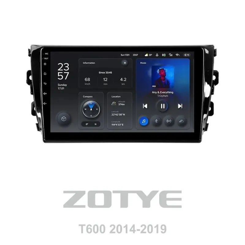 Штатна магнітола Teyes X1 2+32Gb Zotye T600 2014-2019 10