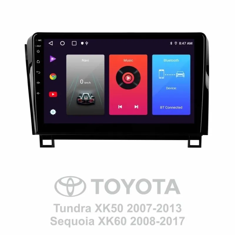 Штатна магнітола Sigma F10216 Android 10 2+32 Gb Toyota Tundra XK50 2007-2013 Sequoia XK60 2008-2017 10