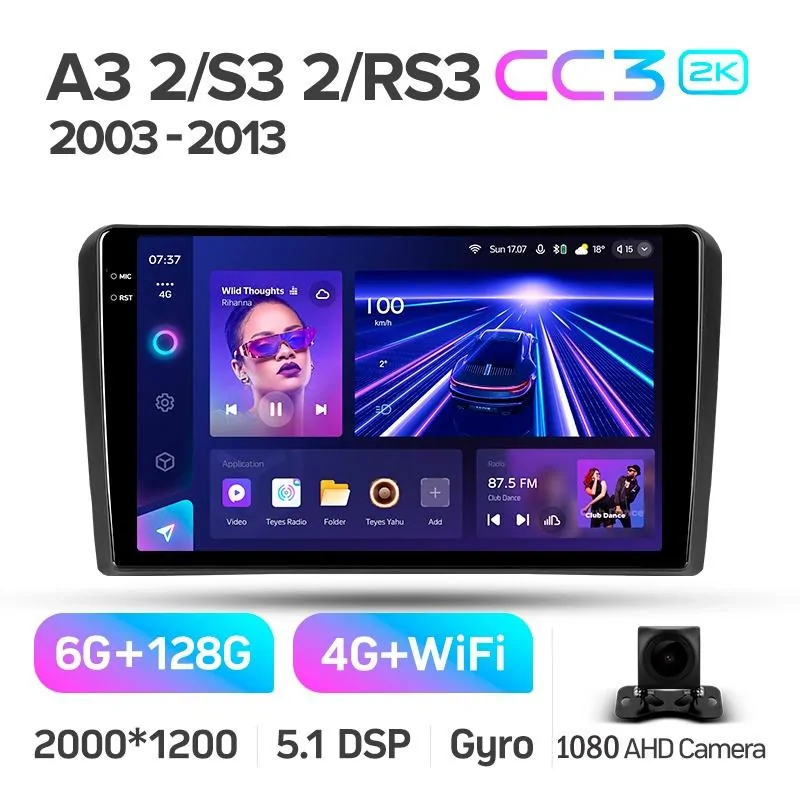 Штатная магнитола Teyes CC3 6+128 Gb Audi A3 2 8P 2003-2013 S3 2 2006-2012 RS3 1 2011-2012 9
