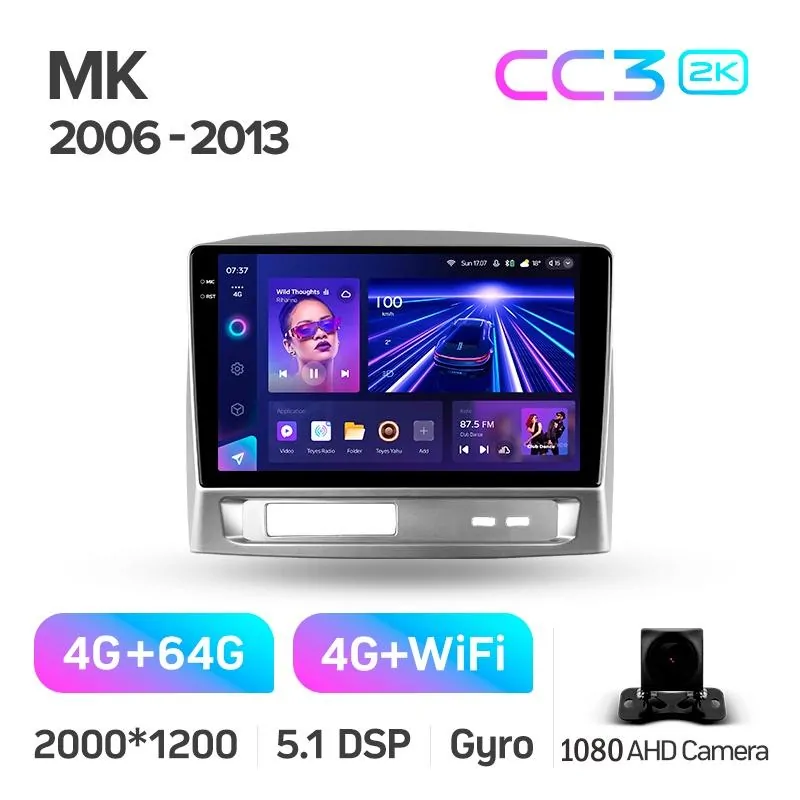 Штатная магнитола Teyes CC3 4+64 Gb Geely MK 1 2006-2013 9