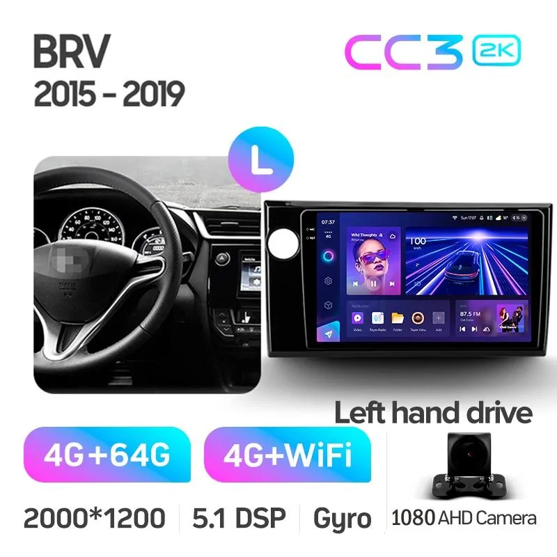 Штатная магнитола Teyes CC3 4+64 Gb Honda BRV 2015-2019 9