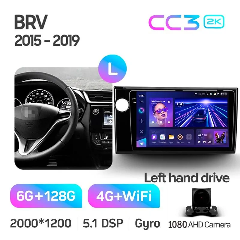 Штатная магнитола Teyes CC3 6+128 Gb Honda BRV 2015-2019 9