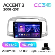 Штатная магнитола Teyes CC3 4+64 Gb Hyundai Accent 3 2006-2011 9