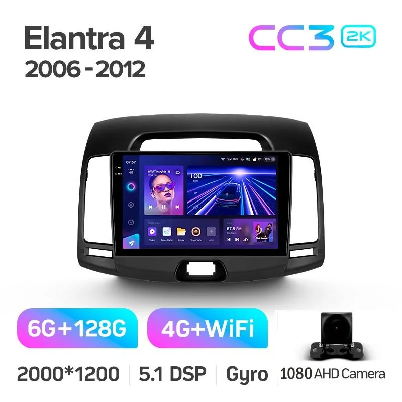 Штатная магнитола Teyes CC3 6+128 Gb Hyundai Elantra 4 HD 2006-2012 9