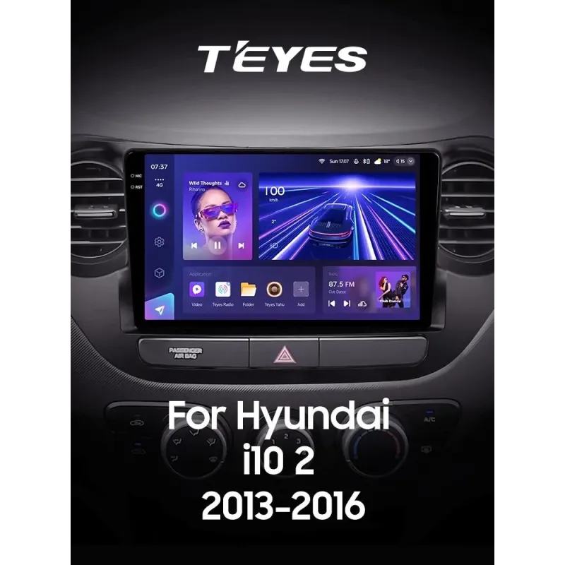 Штатная магнитола Teyes CC3 6+128 Gb Hyundai i10 2013-2016 9
