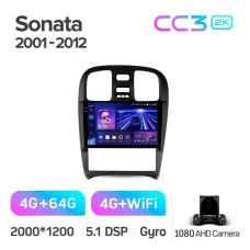 Штатная магнитола Teyes CC3 4+64 Gb Hyundai Sonata EF 2001-2012 9