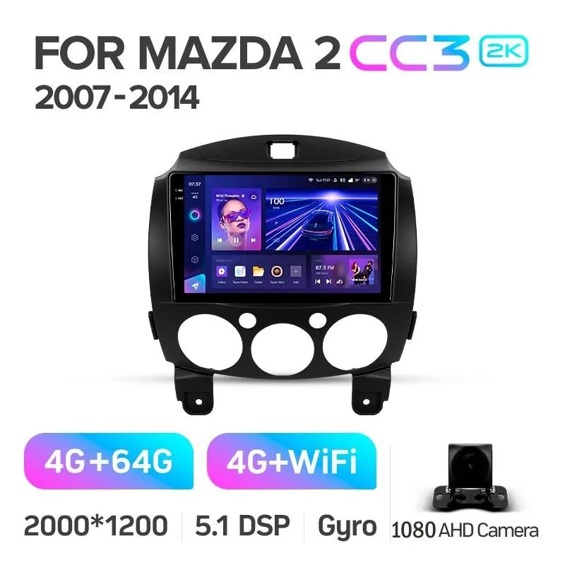 Штатная магнитола Teyes CC3 4+64 Gb Mazda 2 DE 2007-2014 9