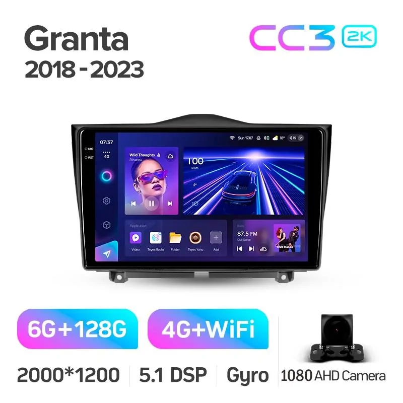 Штатная магнитола Teyes CC3 6+128 Gb LADA Granta Cross 2018-2023 9
