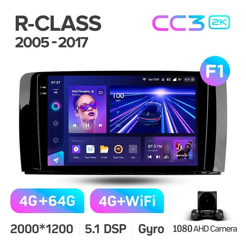 Штатная магнитола Teyes CC3 4+64 Gb Mercedes Benz R-Class W251 R280 R300 R320 2005-2017 (F1) 9