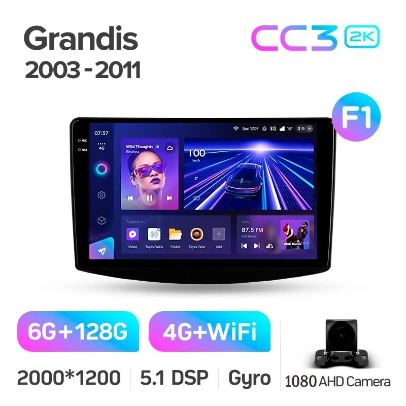 Штатная магнитола Teyes CC3 6+128 Gb Mitsubishi Grandis 1 2003-2010 (F1) 9