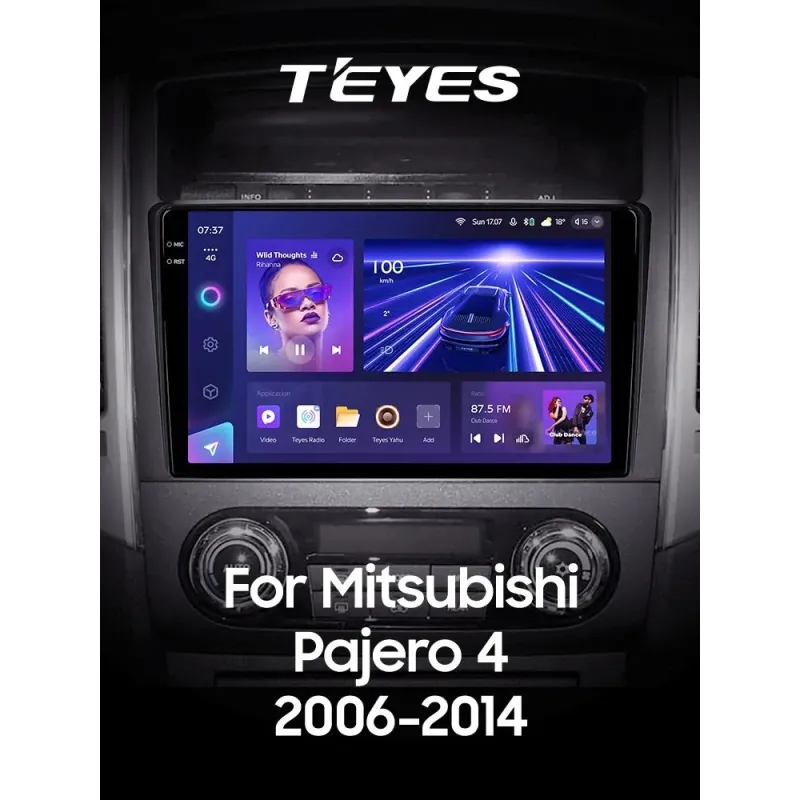 Штатная магнитола Teyes CC3 6+128 Gb Mitsubishi Pajero 4 V80 V90 2006-2024 9
