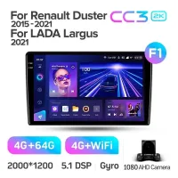 Штатная магнитола Teyes CC3 4+64 Gb Renault Duster (F1) 2015-2021 / LADA Largus I 1 2021 9