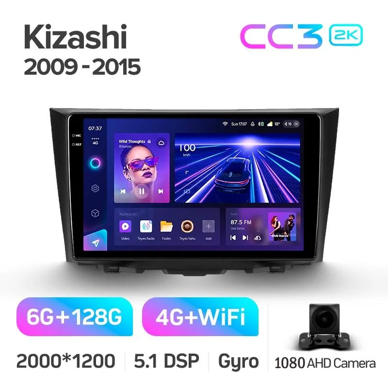 Штатная магнитола Teyes CC3 6+128 Gb Suzuki Kizashi 2009-2015 9