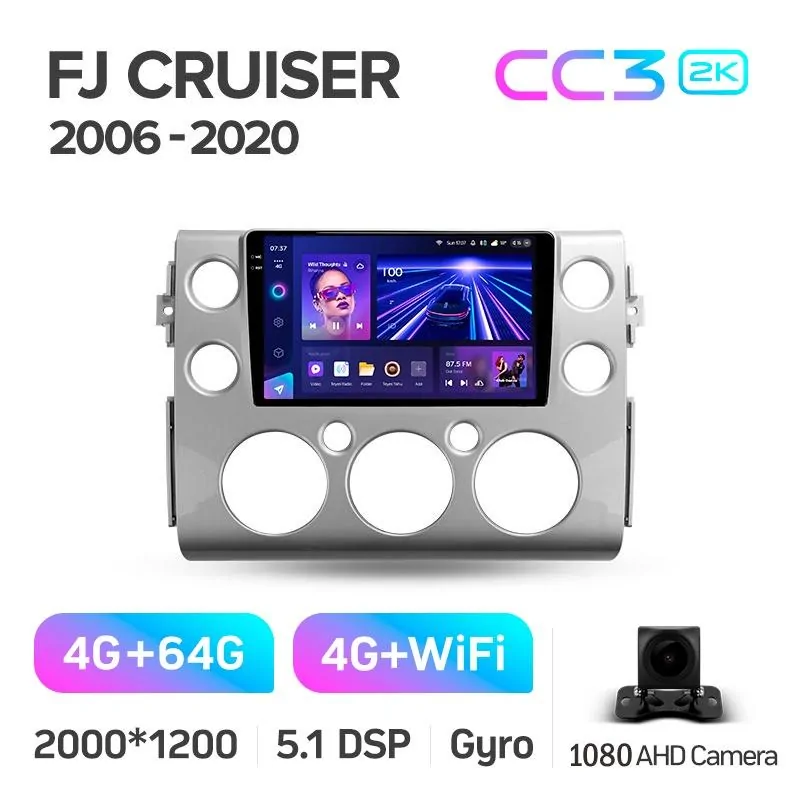 Штатная магнитола Teyes CC3 4+64 Gb Toyota FJ Cruiser J15 2006-2020 (F1) 9
