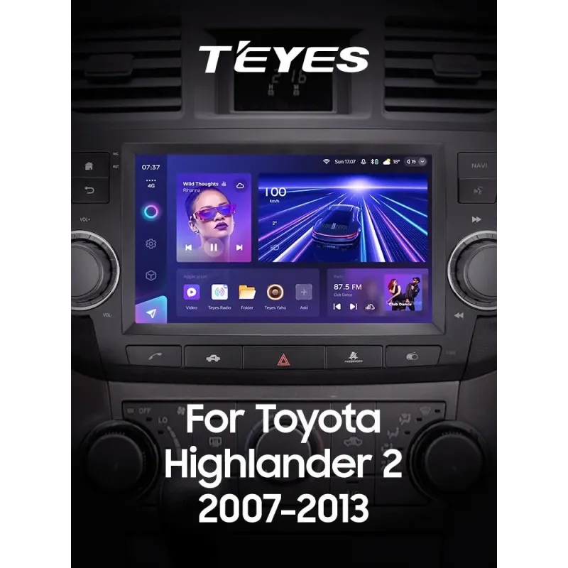 Штатная магнитола Teyes CC3 4+64 Gb Toyota Highlander 2 XU40 2007-2013 (F3) 9