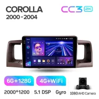 Штатная магнитола Teyes CC3 6+128 Gb Toyota Corolla E130 E120 2000-2004 9