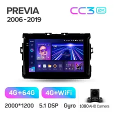 Штатная магнитола Teyes CC3 4+64 Gb Toyota Previa XR50 2006 - 2019 9