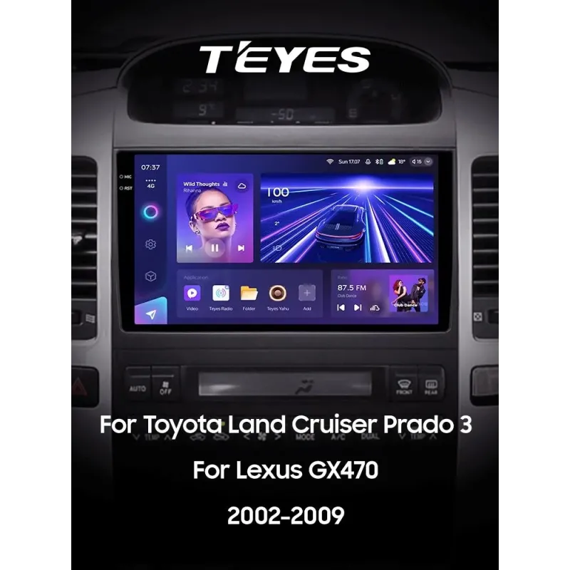 Штатная магнитола Teyes CC3 6+128 Gb Toyota Land Cruiser Prado 120 3 III For Lexus GX470 GX 470 J120 2002-2009 (F1) (B) 9