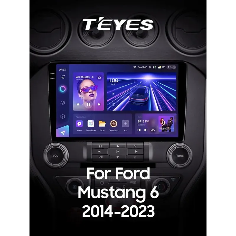 Штатная магнитола Teyes CC3 6+128 Gb Ford Mustang VI S550 (F2) 2014-2023 9