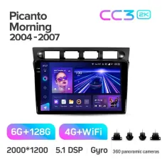 Штатная магнитола Teyes CC3 6+128 Gb с круговым обзором 360 KIA Picanto SA Morning 2004-2007 9