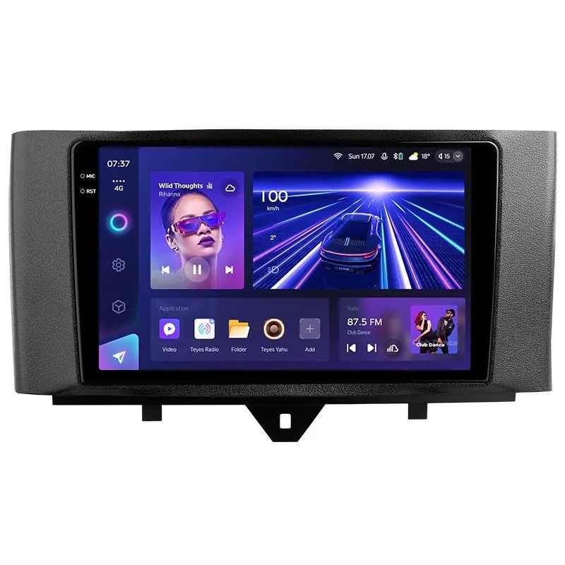 Штатная магнитола Teyes CC3 6+128 Gb с круговым обзором 360 Mercedes Benz Smart Fortwo 2 2010-2015 (F1) 9