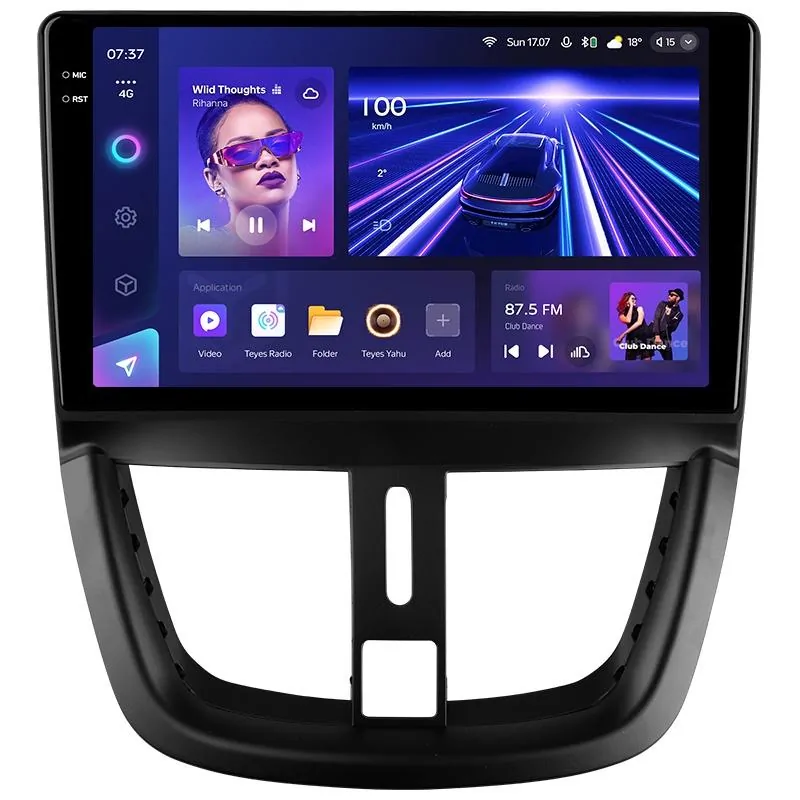 Штатная магнитола Teyes CC3 6+128 Gb с круговым обзором 360 Peugeot 207 2006-2015 9