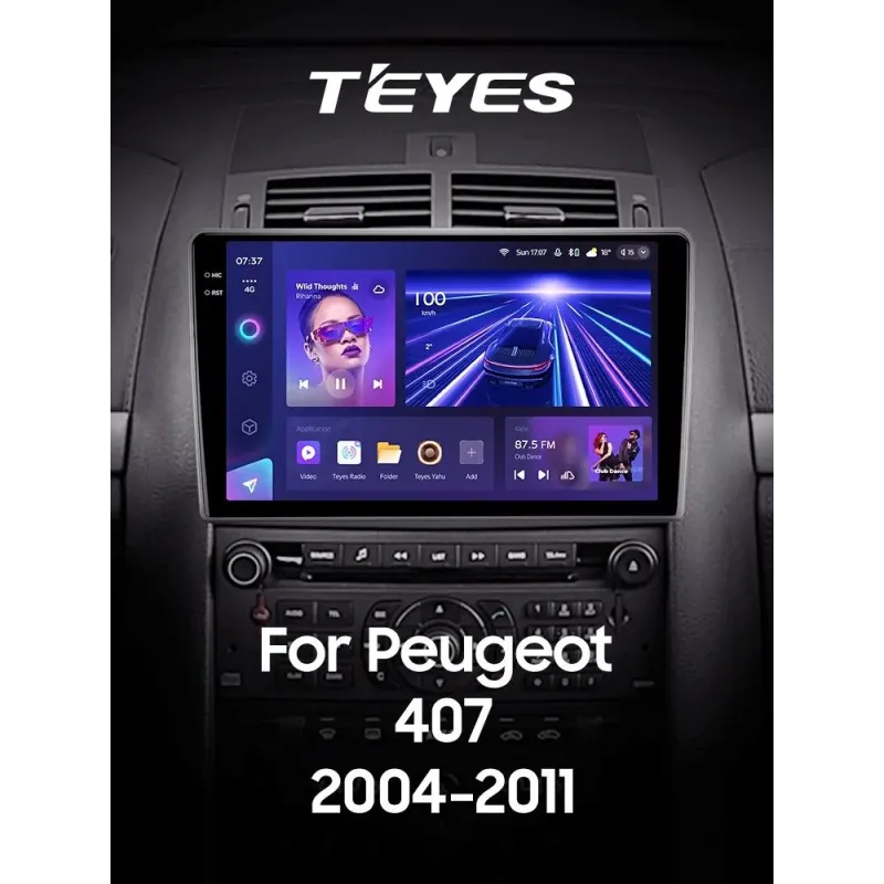 Штатная магнитола Teyes CC3 6+128 Gb с круговым обзором 360 Peugeot 407 1 2004 - 2011 (F1) 9
