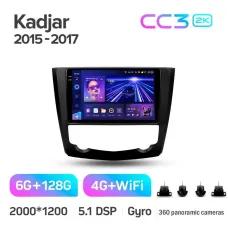 Штатная магнитола Teyes CC3 6+128 Gb с круговым обзором 360 Renault Kadjar 2015-2017 9