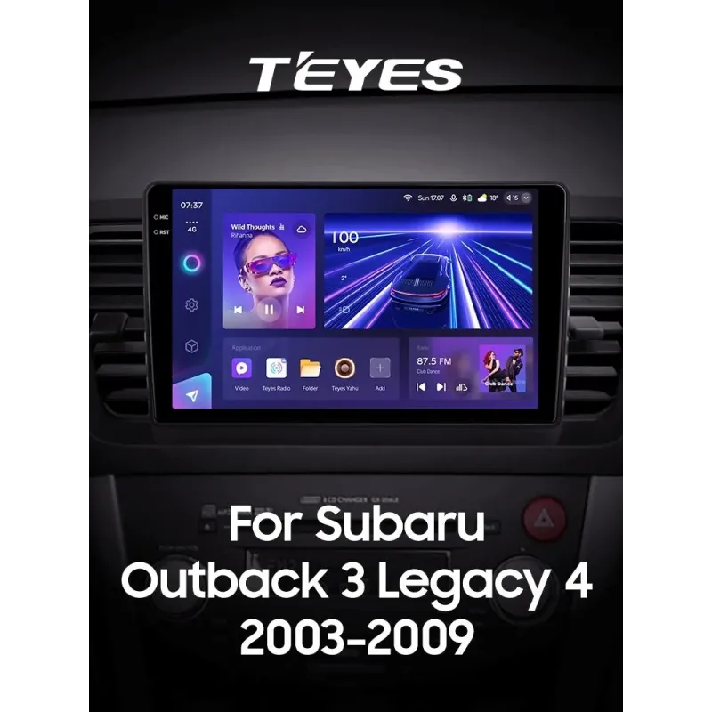 Штатная магнитола Teyes CC3 6+128 Gb с круговым обзором 360 Subaru Outback 3 Legacy 4 2003-2009 9