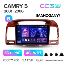 Штатная магнитола Teyes CC3 6+128 Gb с круговым обзором 360 Toyota Camry 5 XV 30 2001-2006-B 9