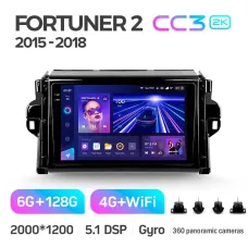 Штатная магнитола Teyes CC3 6+128 Gb с круговым обзором 360 Toyota Fortuner 2 2015-2018 9