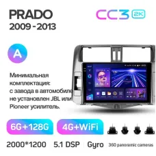 Штатная магнитола Teyes CC3 6+128 Gb с круговым обзором 360 Toyota Land Cruiser Prado 150 2009-2013 (A) 9