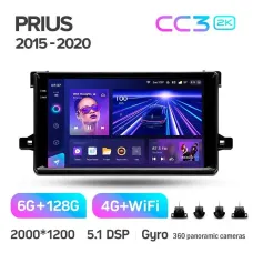 Штатная магнитола Teyes CC3 6+128 Gb с круговым обзором 360 Toyota Prius XW50 2015-2020 9