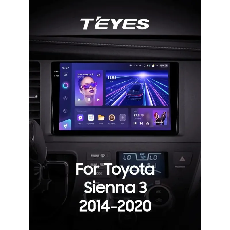 Штатная магнитола Teyes CC3 6+128 Gb с круговым обзором 360 Toyota Sienna 3 XL30 2014 - 2020 9