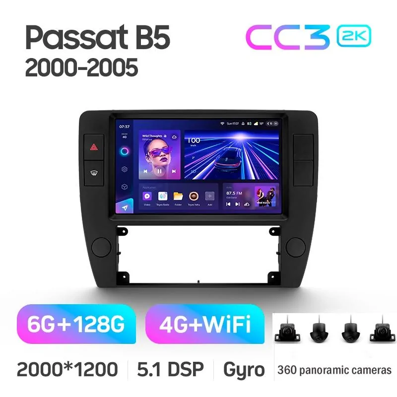 Штатная магнитола Teyes CC3 6+128 Gb с круговым обзором 360 Volkswagen Passat B5 2000-2005 9
