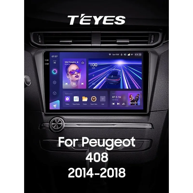 Штатная магнитола Teyes CC3 6+128 Gb с круговым обзором 360 Peugeot 408 2014-2018 10