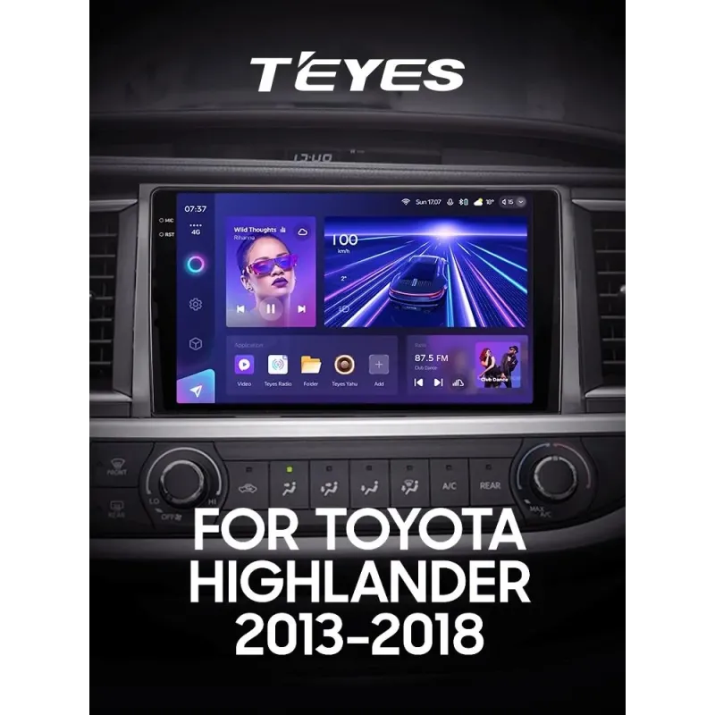 Штатная магнитола Teyes CC3 6+128 Gb с круговым обзором 360 Toyota Highlander 3 XU50 2013-2018 10