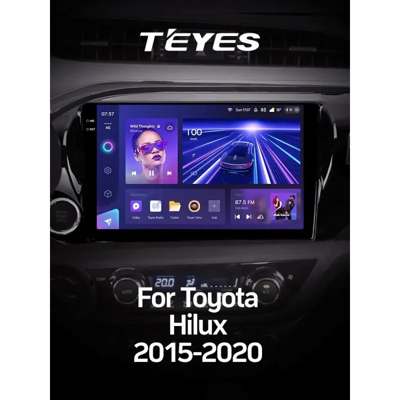 Штатная магнитола Teyes CC3 6+128 Gb с круговым обзором 360 Toyota Hilux Pick Up AN120 2015-2020 10