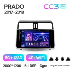 Штатная магнитола Teyes CC3 6+128 Gb с круговым обзором 360 Toyota Land Cruiser Prado 150 2018-2020 10