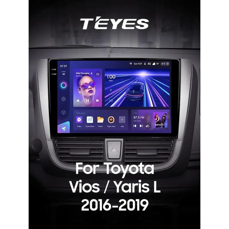 Штатная магнитола Teyes CC3 6+128 Gb с круговым обзором 360 Toyota Vios Yaris L 2016-2019 10