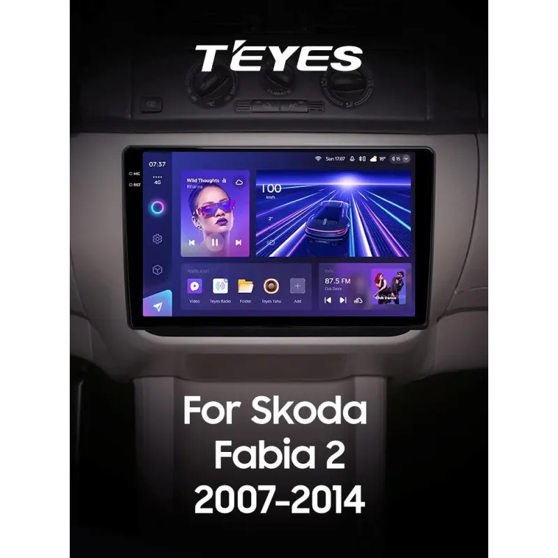 Штатная магнитола Teyes CC3 6+128 Gb Skoda Fabia 2 2007-2014 10