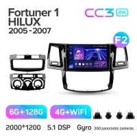 Штатная магнитола Teyes CC3 6+128 Gb с круговым обзором 360 Toyota Fortuner 1 AN50 AN60 HILUX Revo Vigo (F2) 2005-2007 9