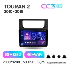 Штатная магнитола Teyes CC3 6+128 Gb с круговым обзором 360 Volkswagen Touran 2 1T 2010-2015 10